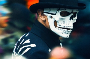 Acteur masqué sur le tournage du film Spectre 